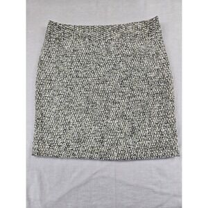 Van Heusen Studio Womens 12 Black White Tweed Mini Skirt Salt and Pepper Woven